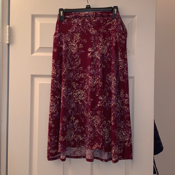 LuLaRoe Dresses & Skirts - LuLaRoe Floral Purple & Pink XL Skirt